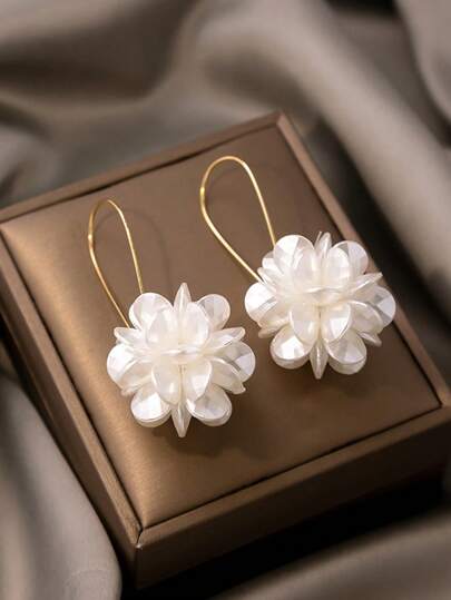 Flower Decor Earrings (pair)